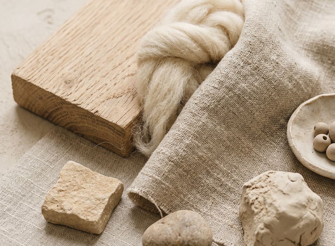 Přírodní materiály všude okolo vás